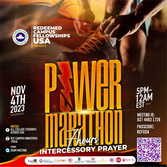 Power Marathon — 7 Hours Intercessory Prayer flyer