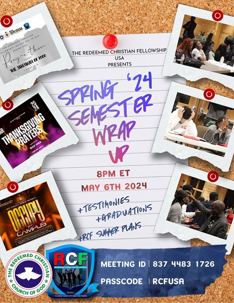 Spring '24 Semester Wrap Up flyer
