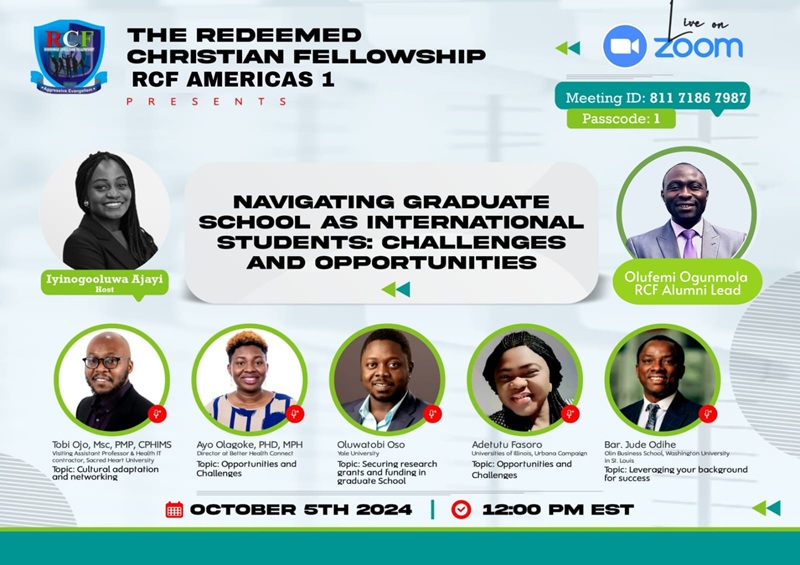 Navigating Graduate School as International Students flyer