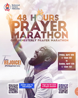 48 Hours Prayer Marathon — Rejoice! flyer