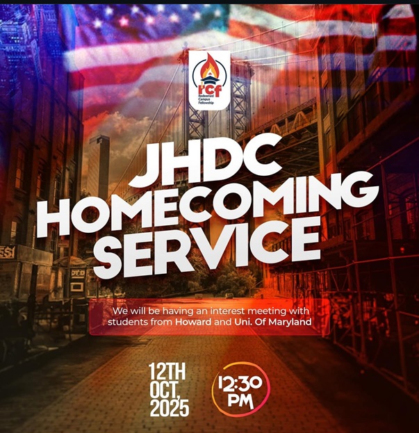 JHDC Homecoming Service flyer