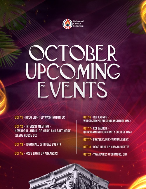 October Upcoming Events Roundup flyer